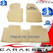 Resim Toyota Corolla Uyumlu 3D Paspas Havuzlu Bej Renk 2013-2018 Arası Caraks N11.9282 