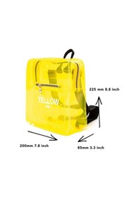 Resim Renkli Şeffaf Mini Sırt Çantası Sarı 