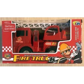 Resim Tuka Shopping Itfaiye Pilli Işıklı Sirenli Oyuncak Itfaiye Arabası Vinç Hareketli Oyuncak Itfaiye Pilli - Tuka 