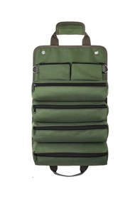 Resim Katlanabilir Çok Amaçlı Alet Çantası - Yeşil, Elektrikçi Ve Tamirci İçin Pratik Taşınabilir Organizatör 