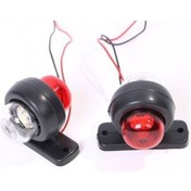 Resim Kırmızı - Beyaz Ledli Mini Takoz Lamba - 2 Adet 