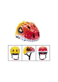 Resim Ebitda Çocuk Bisikleti Paten Scooter Kaskı 51-54 Cm Kırmızı Eğlenceli Karikatür Temalı Kırmızı 