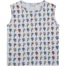 Resim Grafik Çiçek Şortlu Pijama - Mavi / 7-8 Yaş 
