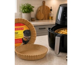 Resim Die Grup 100 Lü Airfryer Kağıdı Yağ Geçirmez Yapışmaz Pişirme Kağıdı 