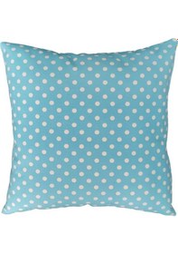 Resim Puantiyeli Turkuaz Yastık Kılıfı 43X43 Cm 