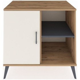 Resim Kronos Şifonyer 2 Raflı Tek Kapaklı 88x59x80 Çam-aytaşı/antrasit Aytaşı/antrasit 