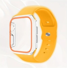 Resim Gateesat Apple Watch 46mm Turuncu Sıkma Kollu Işıklı Gece Kullanımı İçin Saat Bileği 