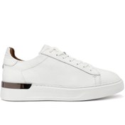 Resim Derimod Erkek Beyaz Bağcıklı Kalın Tabanlı Deri Sneaker,Kışlık Spor Ayakkabı 25WFD6107FT 