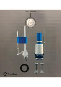 Resim Vitra 330B1314 Tek Basmalı Rezervuar İç Takımı Mavi 