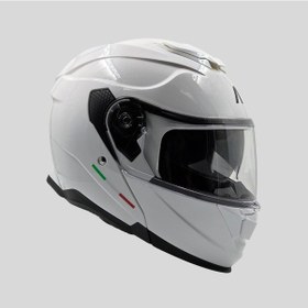 Resim Arwic AR935 Parlak Çene Açılır Ece-R 22.06 Motosiklet Kaskı Beyaz 
