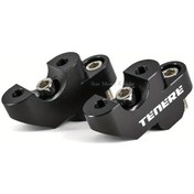 Resim Dashanshop Yamaha Xt660z Tenere Siyah 22mm Cnc Alüminyum Gidon Yükseltici Ve Bağlantı Adaptörü 