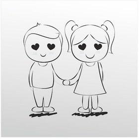 Resim Folyo Sticker Aşk Adkpquy150 50cm Uzunluk Siyah 