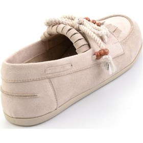 Resim Bambi Bej Kadın Loafer Ayakkabı K01566004872 Bej 