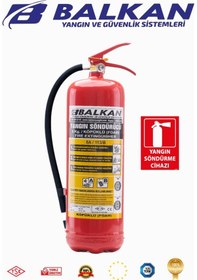 Resim 6 Kg Ruhsata Uygun 4 Yıl Tozlu Yangın Tüpü 2 Adet Talimat-askı 