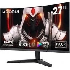 Resim Koorui 27'' 27E6CA Curved 180Hz Gaming Monitör Siyah 1ms 