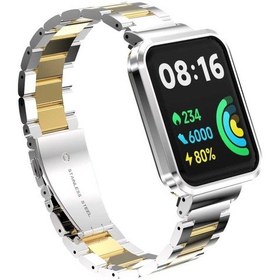 Resim Maxisepet Xiaomi Redmi Watch 2 Lite Uyumlu Krd-60 Metal Kordon-gümüş-gold 