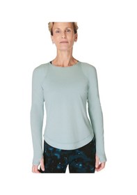 Resim Sweaty Betty Sweaty Betty Breathe Easy Long Sleeve Top Kadın Mavi Koşu Tişört 44046 Yeşil 