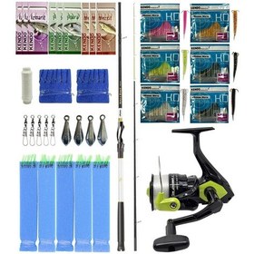 Resim Yek Outdoor Hazır Tekne Oltası Seti Okuma Wave Boat 180h 2 Parça Tekne Kamışı&okuma Fin Chaser X Fnx-60ng Neon Green 1bb Olta Makinesi 
