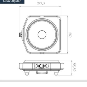 Resim Uğur Tekli Elektrikli Ocak Set Üstü Hotplate 1500W 