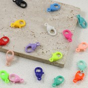 Resim 20 Adet Renkli Plastik Kalp Istakoz Kilitleri, Anahtarlık için Bahar Kilitleri, DIY Takı Yapım Malzemeleri, Küpe, Takı Kutuları ve Anahtar Halkaları için Zanaat Aksesuarları 