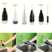 Resim Uzun Saplı Çok Fonksiyonlu Şişe Temizleme Fırçası – Su Şişeleri, Bardaklar, Cam Eşyalar ve Pipetler için Yeniden Kullanılabilir, Dayanıklı ve Çok Yönlü – Nazik Temizlik için Yumuşak Kıllar, Mutfak Temel Aracı, Mutfak Temizleme Aracı | Verimli Temizlik | Dayanıklı Kıllar 