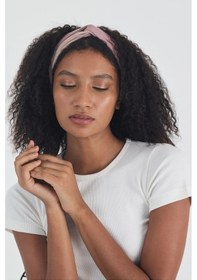 Resim Kadın Trend Style Pamuklu Penye, Kaymaz, Yumuşak, Esnek, Saç Bandı Bandana - Tek Ebat / Bej-gül Kurusu Bej-gül Kurusu 