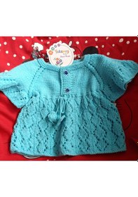 Resim Yakamoz Butik Vintage Bebek Elbisesi Mavi 
