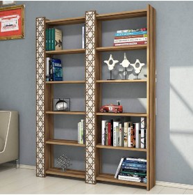 Resim Variant Mobilya City Ikili Kitaplık V1004 - Ceviz / Krem 