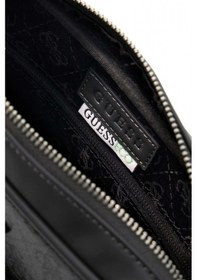 Resim Guess Milano Çift Fermuarlı Askılı Erkek Siyah Çapraz Çanta Hmmıllp6222-bth 