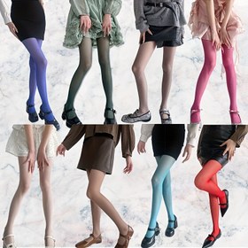 Resim 1 Çift Kadın İnce Yazlık Tayt, Naylon %89 Spandex %11, Düz Renk, Örgü Kumaş, Görünmez, Düz Kalça, Elde Yıkanabilir - 88.19 g/m² 