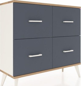 Resim Arges Şifonyer 4 Çekmeceli 88x30x80 Aytaşı-çam/antrasit Çam/antrasit 