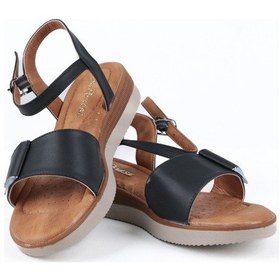 Resim Ayakkabımood Ortopedik Taban Günlük Kadın Sandelet Siyah 