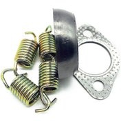 Resim Wezone 1996-2000 Sportsman 500 İçin Egzos Manifold Donut Tipi Yedek Gasket Ve 4 Adet Yay Tamir Seti - Polaris 3085075, 5240898, 7042031 Yerine Geçer 