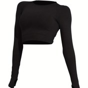 Resim Kadınlar İçin Uzun Kollu Yoga Üstü, Koşu Basketbol Antrenman Pilates Sabah Koşusu Profesyonel Spor Giysileri için Hızlı Kuruyan Fitness Egzersiz Gömleği, Jimnastik Eşyaları, Çabuk Kuruyan Şortlar ve Atletler, İspanyol Baskılı Şık Tasarım 