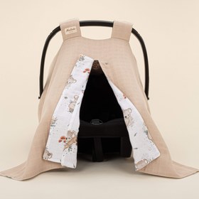 Resim Puset Örtüsü - Çift Taraflı - Kumsal Beji Müslin - Koala 