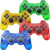 Resim Tuozhe PS3 Controller Wireless, Gaming Remote Joystick for Playstation 3 with Charger Cable Cord (Orange, Red, Green, Blue) 