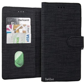 Resim Bonjux Samsung Galaxy Note 10 Lite Kumaş Kılıf Kredi Kartı Para Bölmeli Standlı Cüzdan Kılıf 