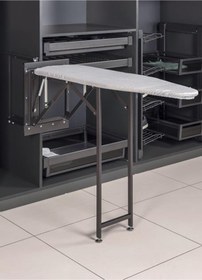 Resim Starax Antrasit 15x34x148x16 Cm Gradrop Içi Ütü Masası (S-6611-A) 