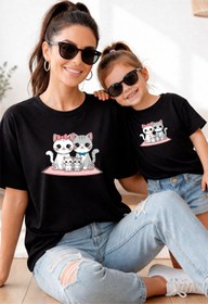 Resim genosha Anne Kız 100% Pamuk T-shirt Mama Mini Mother Daughter TEKLİ FİYAT 