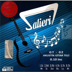 Resim Salieri Gt02 Akustik Gitar Teli - 010 Takım 
