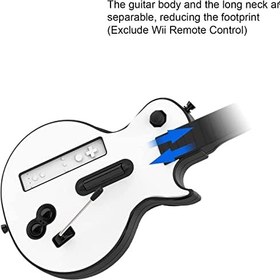 Resim Gitar Hero ve Rock Band Oyunları için Gitar Askılı Wii Gitar Kontrol Cihazı, Beyaz 