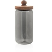 Resim The Mia Ahşap Kapaklı Borosilikat Cam Saklama Kabı - 1000 ml 