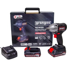 Resim Grangos GCW20-T2 20V 2 Ah Çift Akülü Somun Sıkma Sökme 1/2’’ 360 Nm 