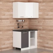 Resim Minar 105CM Köşe Mutfak Dolabı - Beyaz/antrasit K105-A1 