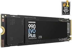 Resim Samsung 990 EVO Plus - 2TB PCIe Gen4 X4 / Gen5. X2 NVMe 2.0 SSD M.2 Dahili 7,250 MB/s'ye kadar hız, PC/dizüstü bilgisayar depolama alanı, HMB teknolojisi ve turbo yazma teknolojisi 