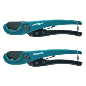 Resim 2 adet LIBRATON Boru Kesici Seti, 32mm Çok Amaçlı PVC, PEX, PPR Plastik Boru Kesici, Alüminyum Alaşım Gövde, Çelik Bıçak, Çökmeyen, Montaj Gerektirmez, Boru Yüzeyi için 