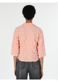 Resim Colin's Regular Fit Shirt Neck Turuncu Kadın Uzun Kol Gömlek CL1058824_Q1.V2_ORA Turuncu 