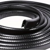 Resim Meridiangoods Black 32.8ft Kenar Dekoratif Lastik U Şekilli Kanal Şerit Metal Kapak Koruyucu Araç Kapak Contası 