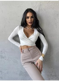 Resim Nasy Kısa Kollu Üst, Bisiklet Yaka 153148142 Sütlü 