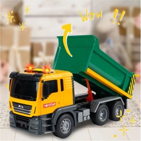 Resim Farbu Oyuncak Sesli Işıklı Pilli Damperli Oyuncak Harfiyat Kamyonu 